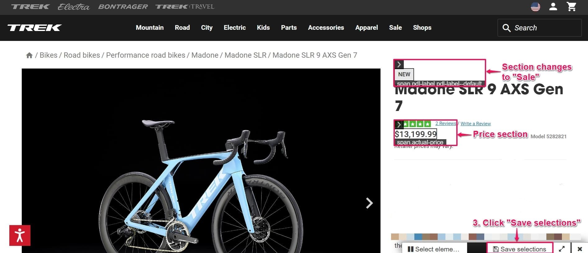 Get price drop and availability alerts for bikes on websites