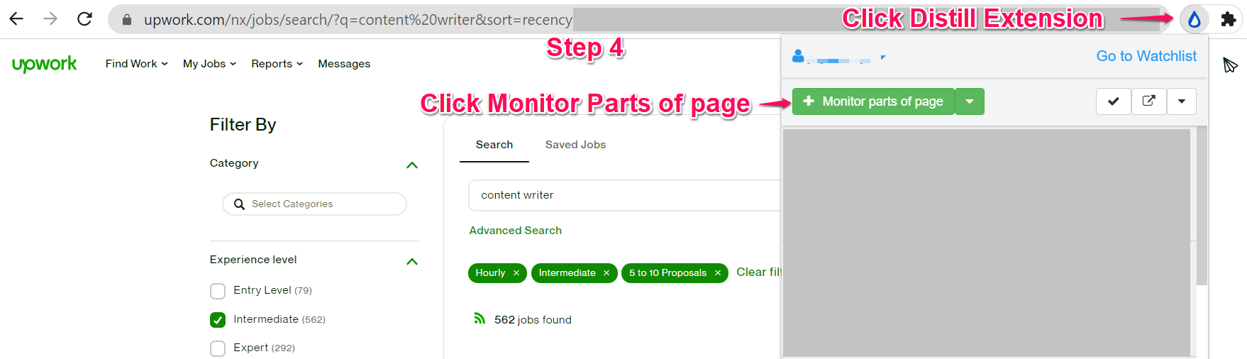 Select Monitor parts of the page