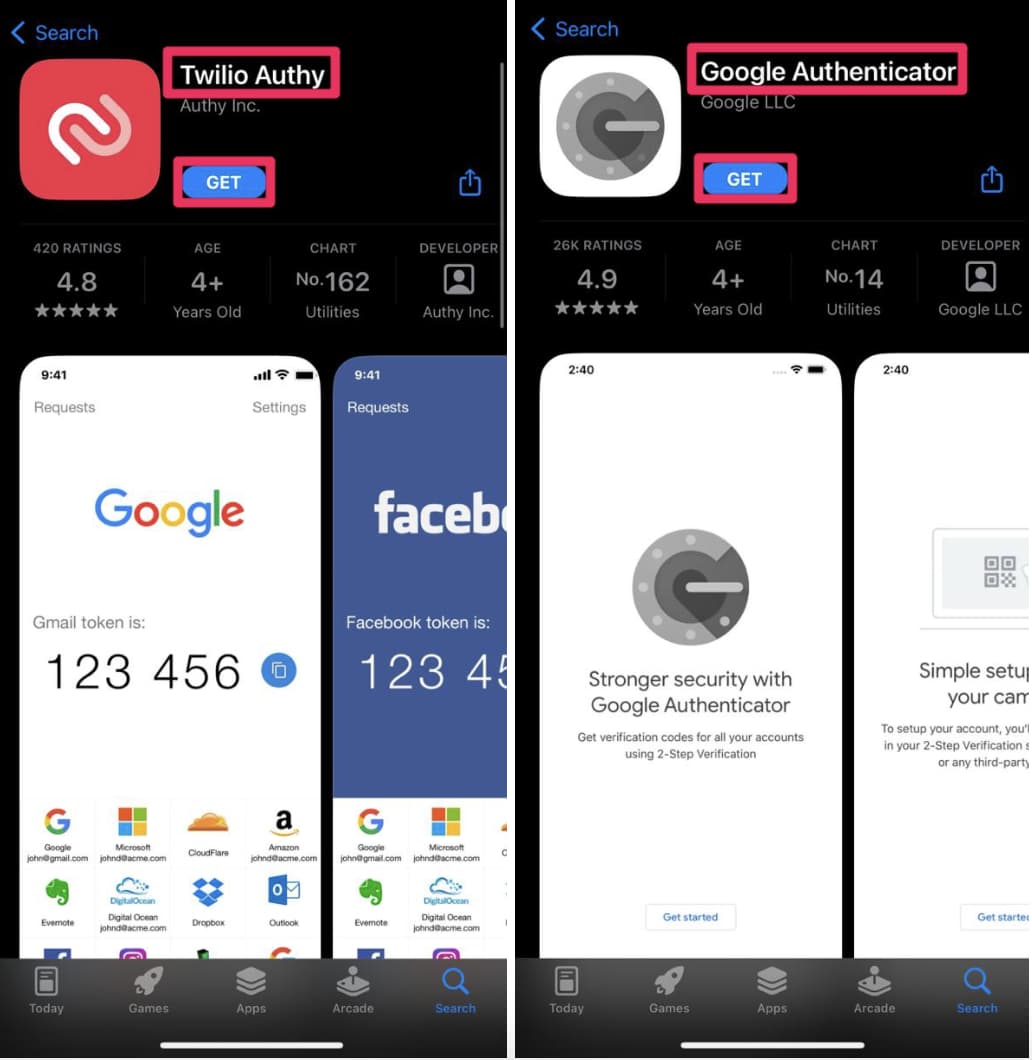 Download Google Authenticator from Play store