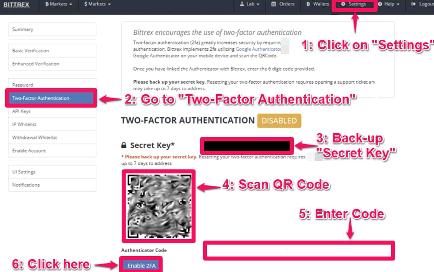 Two Factor Authentication setup 