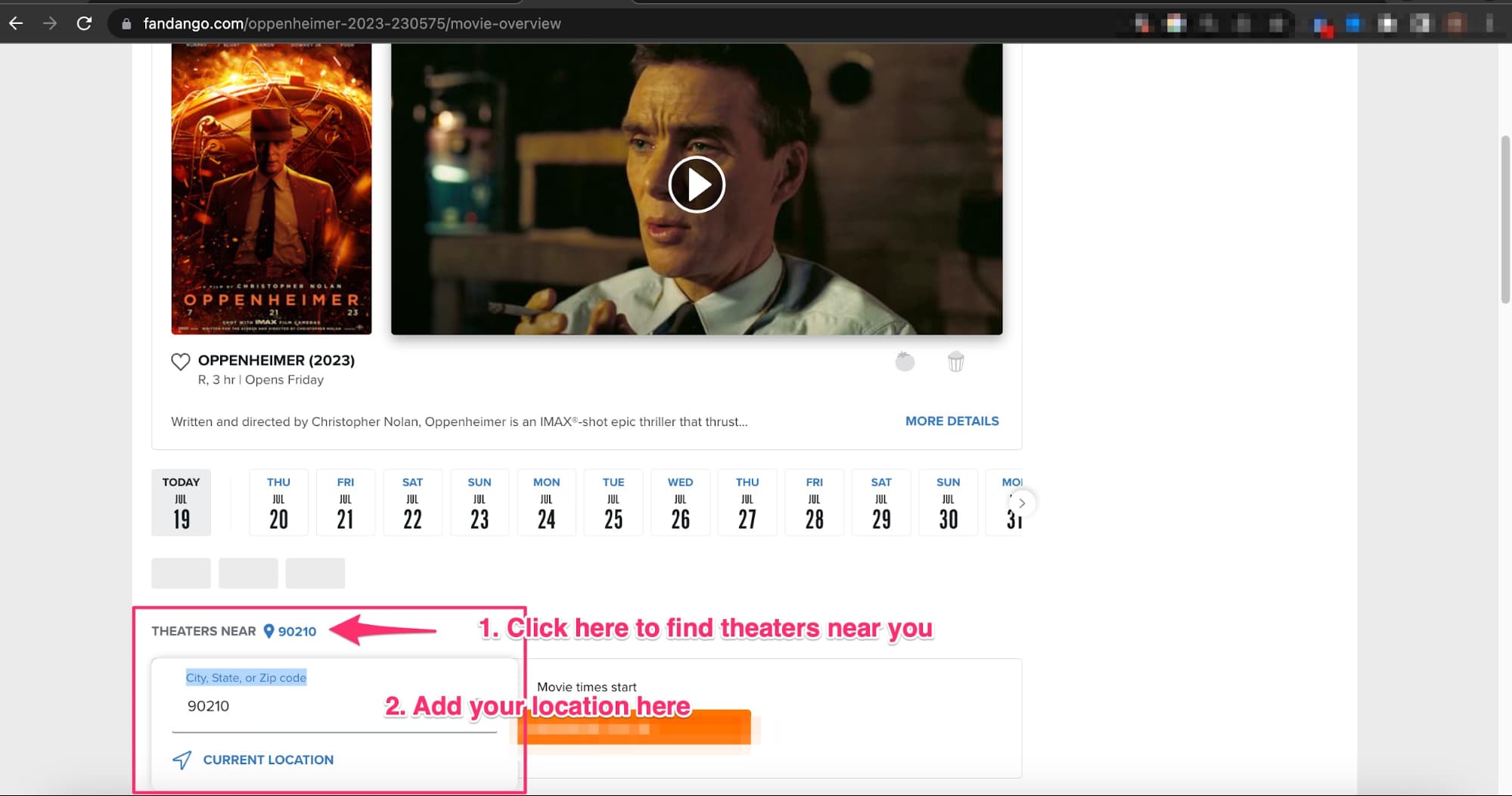 Choose theatres near you on Fandango while buying movie tickets