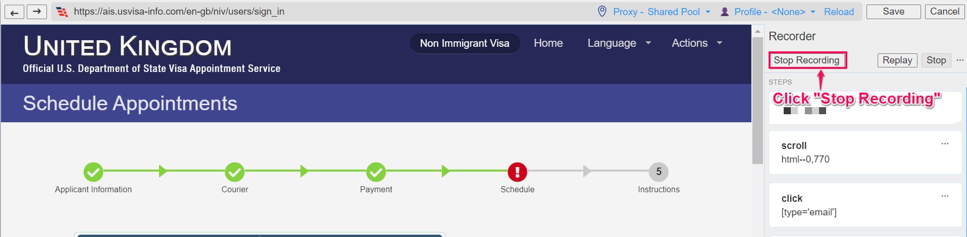 How to set up alerts for US Visa appointments