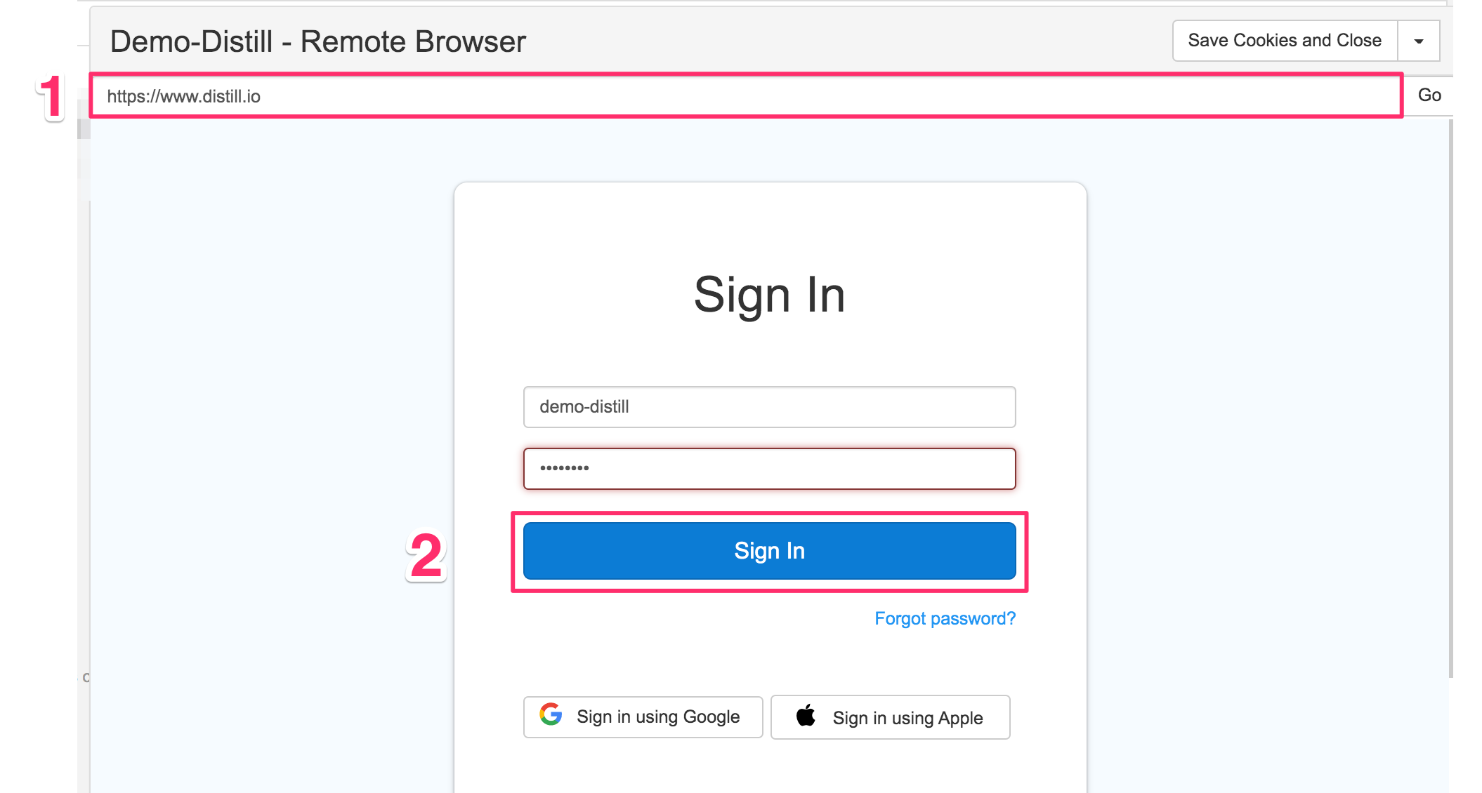 remote browser authentication
