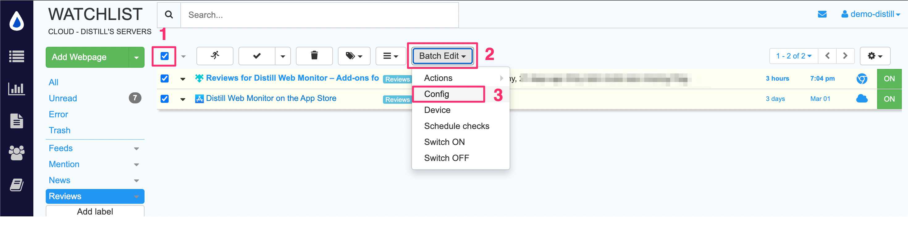 Option to Batch Edit config