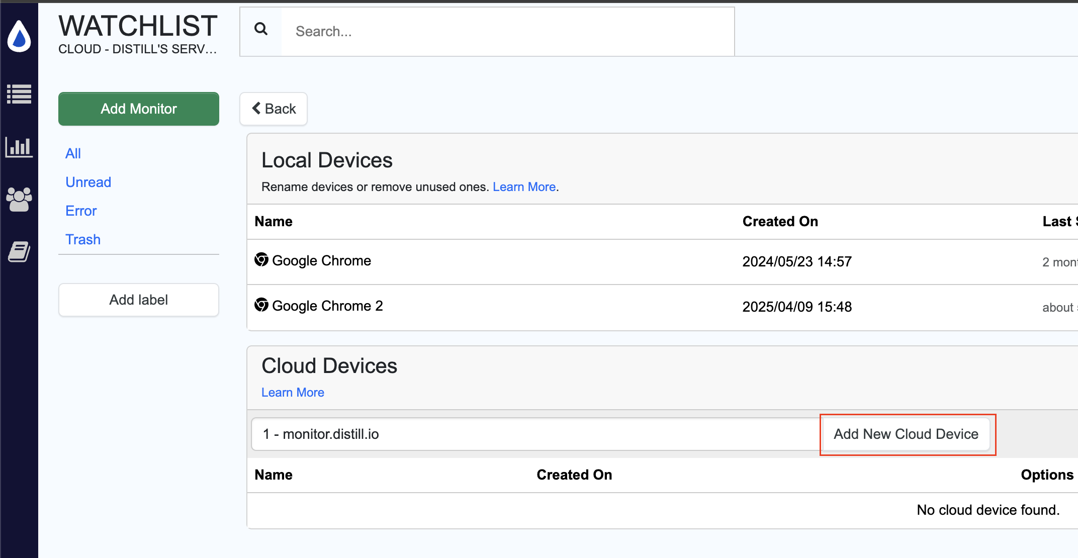 adding a new device