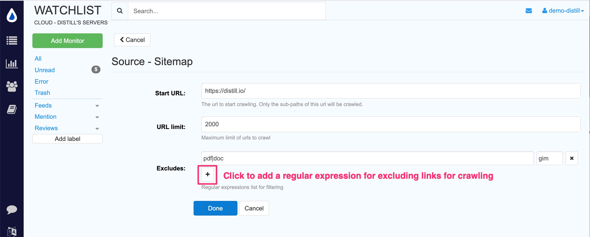 Regex filter for exclusion