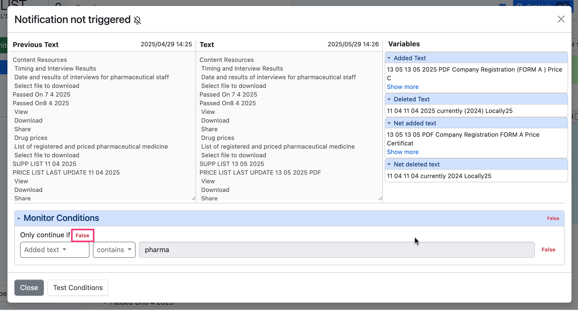 Condition Debugger
