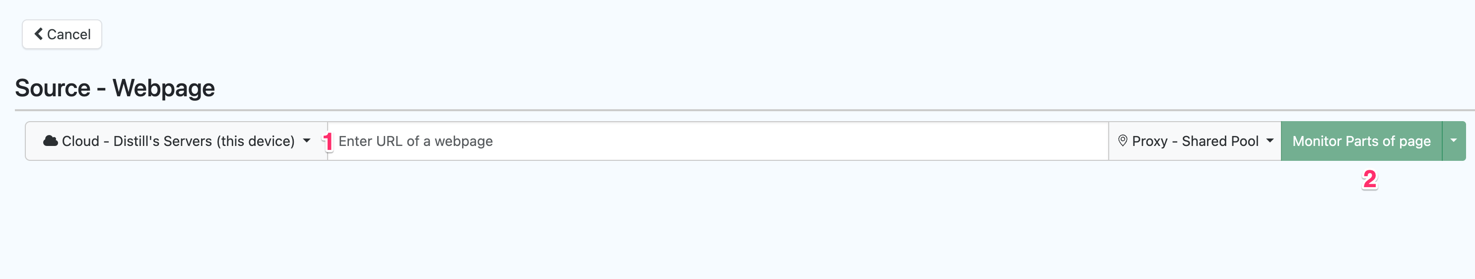 adding monitor in Distill Web App