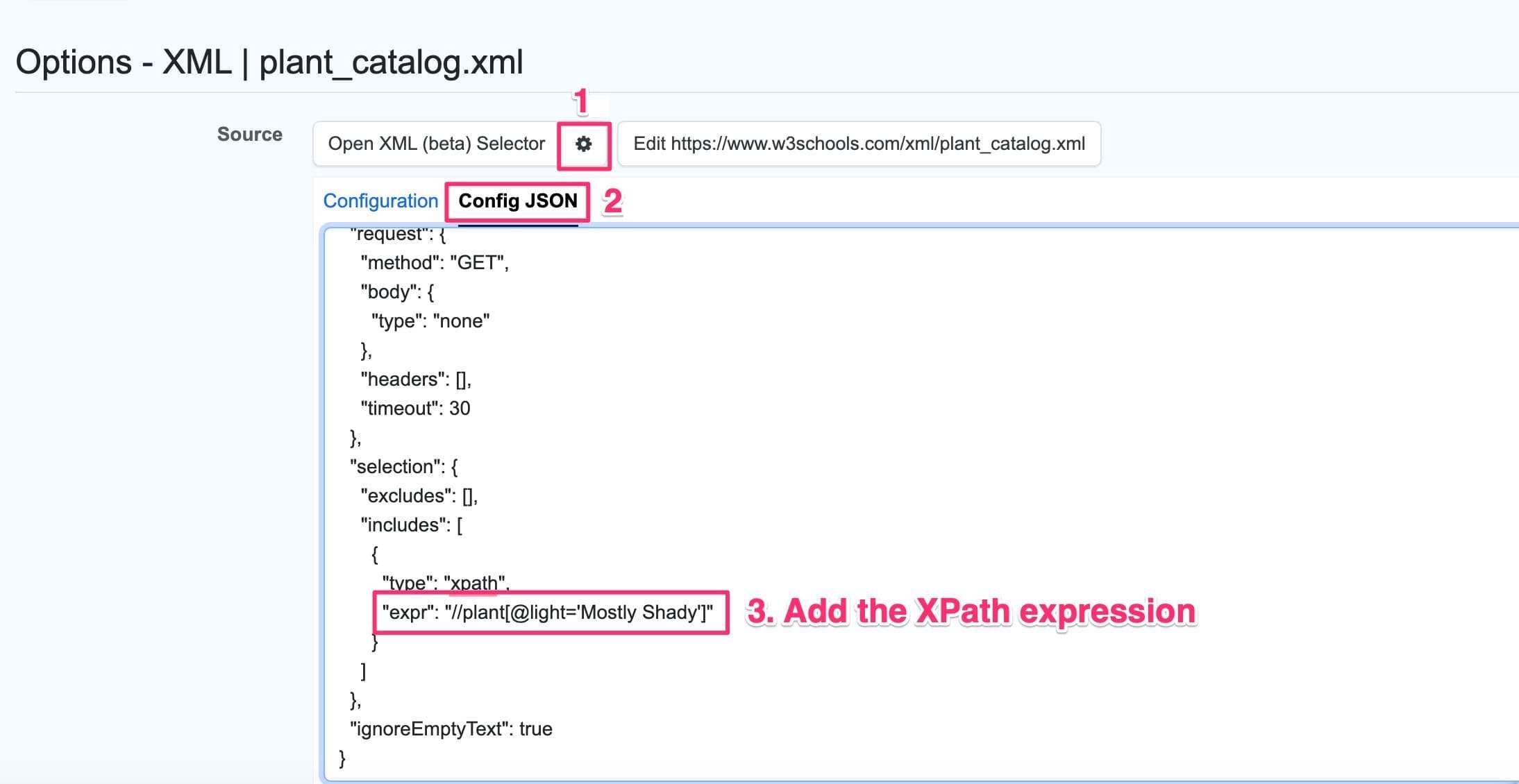 Adding Xpath expression to XML monitor