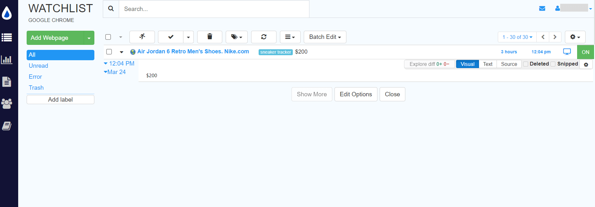 Distill will alert you when the price drops Distill will alert you when the price drops